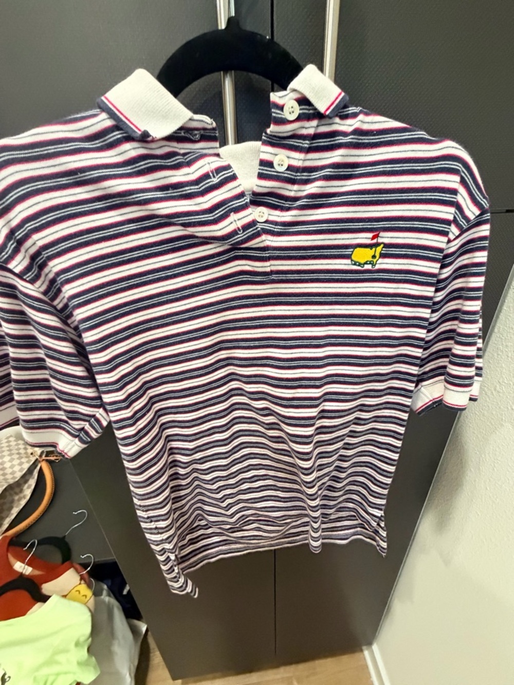 Slazenger Kids Striped Polo in Navy, White & Pink